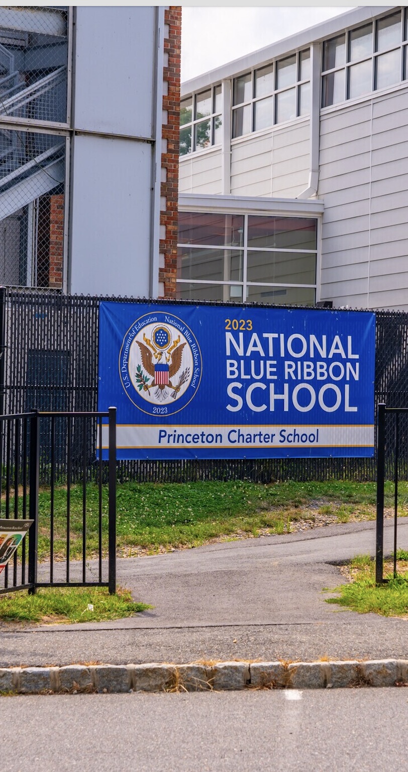Princeton Charter School Blue Ribbon banner